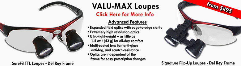 SheerVision Valu-Max Economical Loupes and Headlight Systems for Surgical and Dental Use